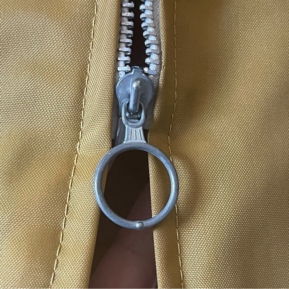 Ford Vintage Rare 90s Winter Jacket Zip Up Fuzzy Lined Yellow Mustard Size l - Picture 7 of 16